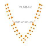 Hot Fix Collar Rhinestone Motifs Transfer for Garment Decoration thumbnail-2