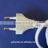 VDE approved 2.5A EU H03VVH2-F ac power cord plug