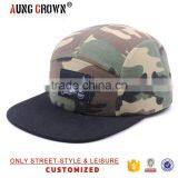 Custom 5 Panels Snapback Caps/cool 5 Panel Cap/camo 5 Panel Camp Cap Flat Brim thumbnail-2