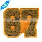 Wholesale Clothing Accessories Logo Embroidering Letters and Numbers Felt Chenille Embroidery Patches