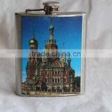 Fashion Stainless Steel Hip Flask Water-Transfer Printing And Lovely