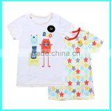 Wholesale 100% cotton softtextile plain summer 2pcs baby toddler clothing