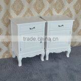 Luxury Antique White Solid Wood Cabinet With 1 Drawer and 1 Door thumbnail-2