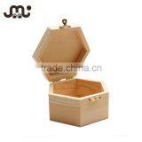High Quality Dry Pine Hinged Wood Trinket Box,handmade Unfinished Wood Trinket Box thumbnail-1