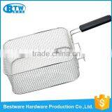 Black Nylon Handle Copper&Nickel Plated Mcdonald Fry Basket Deep Fryer Basket thumbnail-1