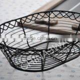 Best Boat Shape Black Metal Wire Fruit Basket for Sale thumbnail-1