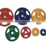 Color Rubber Coated Olympic Weight Plate with Steel Ring