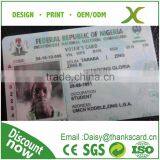 Anti-counterfeit ID Card/ Portrait ID Card/Nigeria Voter Card Printing Factory