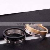 Hot Sale Latest Gold Ring Designs Diamond Gay Men Wedding Ring in Stainless Steel thumbnail-4