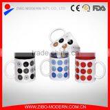 11oz Color Glaze Straight Ceramic Mug With Decal Design Imprint thumbnail-1