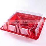 Food Grade Takeaway Plastic Printing Sushi Rice Box, Square Sushi Tray, Sushi Platter thumbnail-2