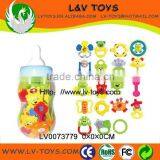 Hot Promotional Gift Toy Baby Rattle 19 PCS in a nipple bottle for kids China supplier with EN71 LV0073779