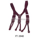 Top Quality Casual Elastic Suspender in red wine