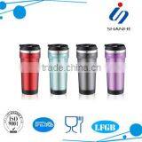 2016 Newly Design Premium 18/8 Stainless Steel Car Travel Mugs Coffee Mug With Screw Top & Bottom thumbnail-1