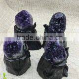 Natural Small Size Amethyst Crystal Geode for Crafts