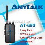 10W Power AT-680 UHF400-480Mhz Two Way Radios