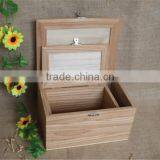 High Quality Natural Unfinished Luxury Wooden Gift Craft Box Wholesale thumbnail-4