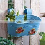 Outdoor Hanging Metal Planters | Powder Coated Iron Planters thumbnail-3