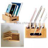 New Multi-device Bamboo Charge Station,storage Box for Mobile Phone thumbnail-2