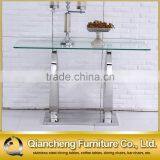 Modern Glass Console Table With Mirror thumbnail-2