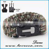 2016 Best Sell Firestarter Plastic Whistle Survival Paracord Bracelet thumbnail-6