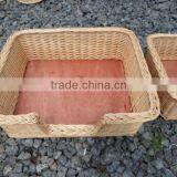 Wicker Pet Basket Set of 3 Wicker Pet House thumbnail-1