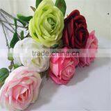 SJ20170008 Pink Peach Artificial Silk Flower Rose Bud thumbnail-3