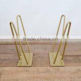 Metal Furniture Parts Solid Steel 16 Inch Twin Hairpin Leg Bench Bases thumbnail-3