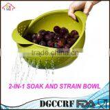 NBRSC 2 in 1 Soak and Strain Washing Bowl Colander for Fruit Vegetables Salads DRAINER MIXING BOWL thumbnail-1