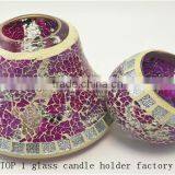 PINK Mosaic Candle Holders Cheap Wedding Decoration Ideas