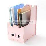Cosmetics Storage Box DIY Desktop Storage Box Creative Wood Folder Decorative File Folder Box thumbnail-3
