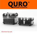 QURO Motorcycle side box 45/33L/31L , Coated black, Aluminum, MOTORCYCLE TRUNK