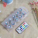 3 LED Remote Control Color Changing Diamond Shapes Waterproof Submersible Led Tea Light thumbnail-4