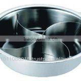 Made in Japan Chiri Nabe Cooking Stainless Steel Pot With Partition (4 Conpartment) Induction Cooker Available thumbnail-1