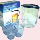 2000ml Clear Fashionable Plastic Cold Water Jug Set With 4 Cups thumbnail-4