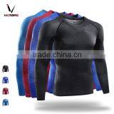 Custom Bodybuilding Skin Plain t Shirt Sublimation Long Sleeve Compression Shirt Men's thumbnail-1