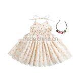 Summer Beautiful Baby Floral Lace Dress With Tulle thumbnail-6