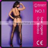 New Style Sexy Transparent Stretchy Black Body Stocking thumbnail-1