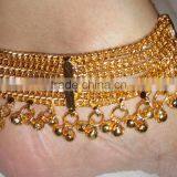 GOLD Tone Chain ANKLET PAYAL Foot Bracelet thumbnail-1