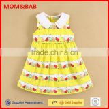 China Baby Clothes Factory Supply Baby Girls Dresses Woven Design Sleeveless