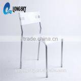 LS-4015 Low Price Modern Dining Room Plastic Chair With Low Back Fancy Wholesale Stacking Chair thumbnail-4