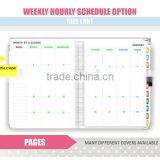 Greyboard Cover Spiral Planner Custom, Personal Diary Planner With Gold Corner thumbnail-3