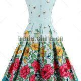 Walson Latest Girl's Midi Floral Print Pin Up Dress thumbnail-2