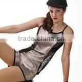 New Arrival Cool Jazz Dance -- Lace Strap Open Back Party Girl Dress in Royal Grey thumbnail-1