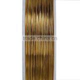 Copper Beading Wire Thread Cord Round Gold Plated 0.5mm Dia. , 2 Rolls thumbnail-2