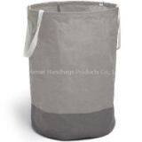 Round Design Folding Cotton Laundry Hamper thumbnail-3