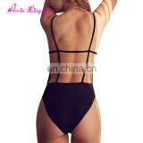 Private Label Black Backless Polyester Short Summer Sheer Jumpsuits for Women thumbnail-3