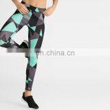 OEM Female Cheap Slim Tights Pants High Waist Gym Clothing Fitness Yoga Sports Compression Leggings Fitness Custom Print Design thumbnail-2