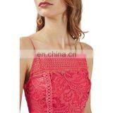 Elegant Women Dress Fashion Design Red Color Floral Crochet Bodycon Dress thumbnail-6
