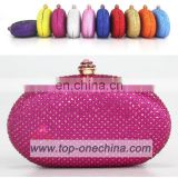 Handbags Ladies Clutches And Purses Metal Evening Clutch Bag,fushia color party clutch bags No.1024A